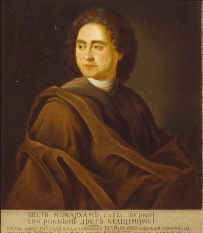 Retrato de Afanasi Tatishchev, asistente del zar Pedro I 1685-1750, 1717 de Dannhauer