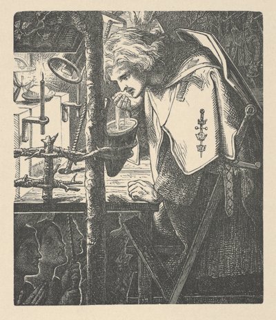 Sir Galahad de los poemas de Tennyson de Dante Gabriel (after) Rossetti