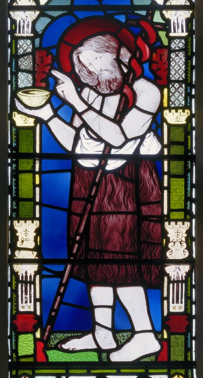 Banstead, Todos los Santos, Morris Marshall & Faulkner & Co, DG Rossetti, San Juan Bautista, 1863 de Dante Gabriel Charles Rossetti