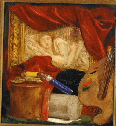 Botellas (óleo sobre tabla montado en panel) de Dante Gabriel Charles Rossetti