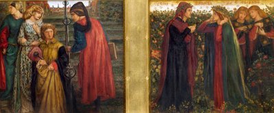 Dante saludando a Beatrice de Dante Gabriel Charles Rossetti