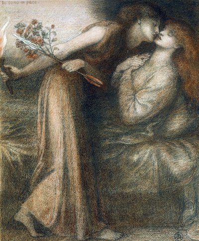 El sueño de Dante el día de la muerte de Beatriz de Dante Gabriel Charles Rossetti