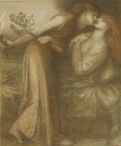 El sueño de Dante en el día de la muerte de Beatrice Io sono in pace, 1875 de Dante Gabriel Charles Rossetti