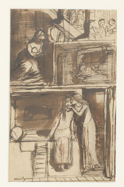 Fair Annie - Ilustración de una balada de Dante Gabriel Charles Rossetti