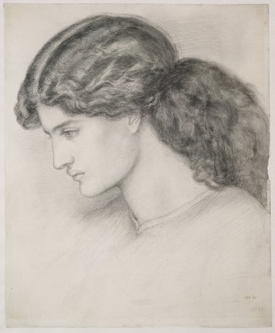 Cabeza de una mujer, 1861 de Dante Gabriel Charles Rossetti