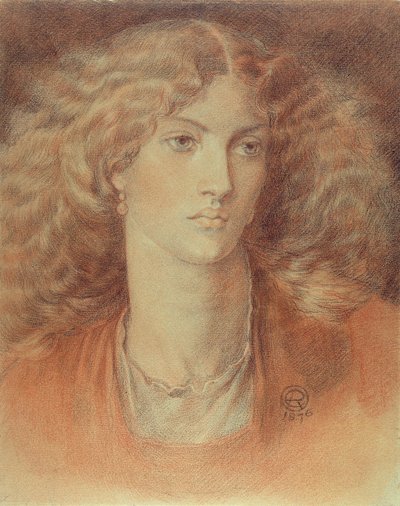 Cabeza de una Mujer, llamada Ruth Herbert, 1876 de Dante Gabriel Charles Rossetti