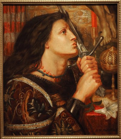 Juana de Arco besando el aroma de la liberación de Dante Gabriel Charles Rossetti