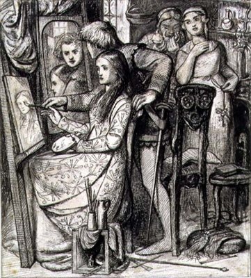 El Espejo del Amor o una Parábola del Amor, 1850 - 1852 de Dante Gabriel Charles Rossetti