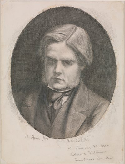 Retrato de William Holman Hunt de Dante Gabriel Charles Rossetti