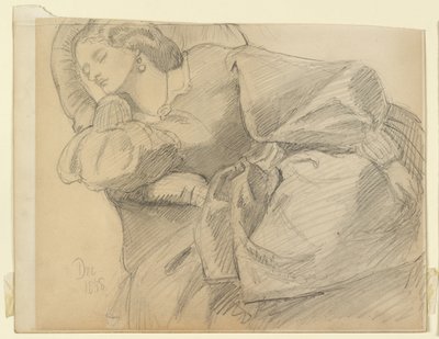 Ruth Herbert dormida de Dante Gabriel Charles Rossetti