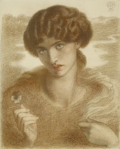 Estudio para "Water Willow" de Dante Gabriel Charles Rossetti