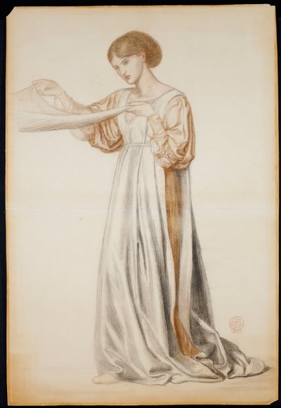 Estudio para un portador del féretro en El sueño de Dante, 1873 de Dante Gabriel Charles Rossetti