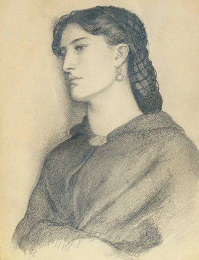Estudio de Aggie Manetti de Dante Gabriel Charles Rossetti