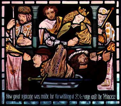 El matrimonio de San Jorge y la princesa, siglo XIX de Dante Gabriel Charles Rossetti