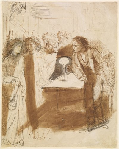 El cuervo - Pisadas de ángel, c.1847 de Dante Gabriel Charles Rossetti