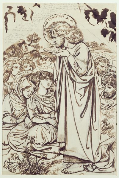 El sermón de la montaña de Dante Gabriel Charles Rossetti