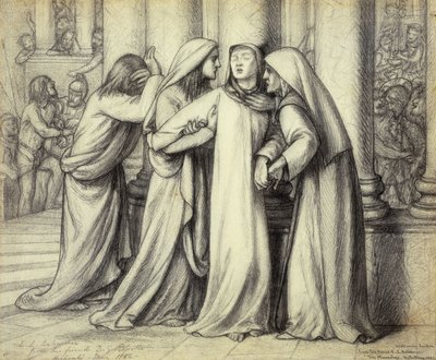 La Virgen María siendo consolada, 1891 de Dante Gabriel Charles Rossetti