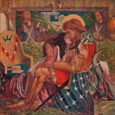 La boda de San Jorge y la Princesa Sabra, 1857 de Dante Gabriel Charles Rossetti