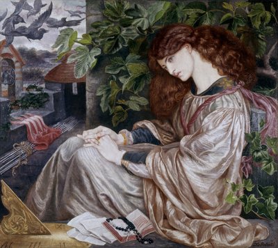 Pia de Tolomei. Ilustración de un pasaje del Purgatorio de Dante de Dante Gabriel Charles Rossetti