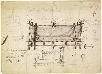 Dos diseños para un sofá, c.1861-62 de Dante Gabriel Charles Rossetti
