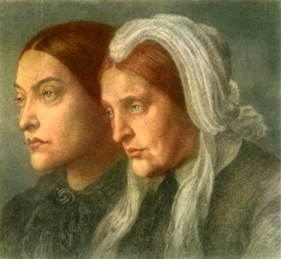 Christina Rossetti con su Madre de Dante Gabriel Rossetti