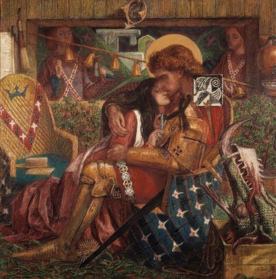 La boda de San Jorge con la princesa Sabra de Dante Gabriel Charles Rossetti