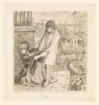 Encontrado - Estudio de composición de Dante Gabriel Rossetti