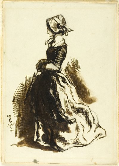 Retrato de cuerpo entero de una mujer de Dante Gabriel Rossetti