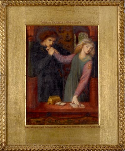 Hamlet y Ofelia, 1866 de Dante Gabriel Rossetti