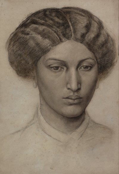 Cabeza de una mujer joven [¿Sra. Eaton] de Dante Gabriel Rossetti