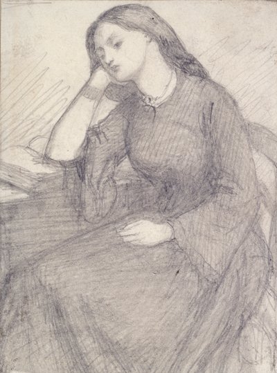 Retrato de Elizabeth Siddal, sentada, c1840s de Dante Gabriel Rossetti