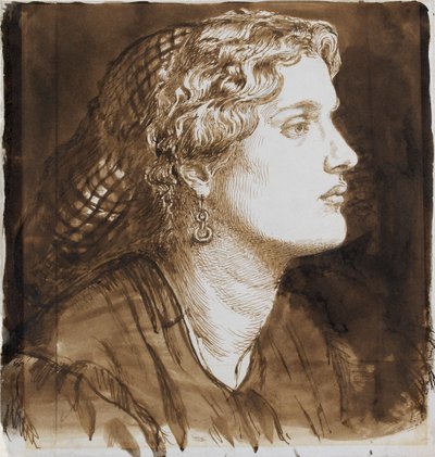Retrato de Fanny Cornforth, c. 1860 de Dante Gabriel Rossetti