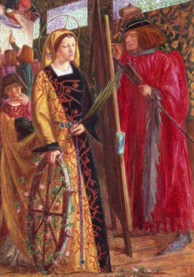 Santa Catalina de Dante Gabriel Charles Rossetti