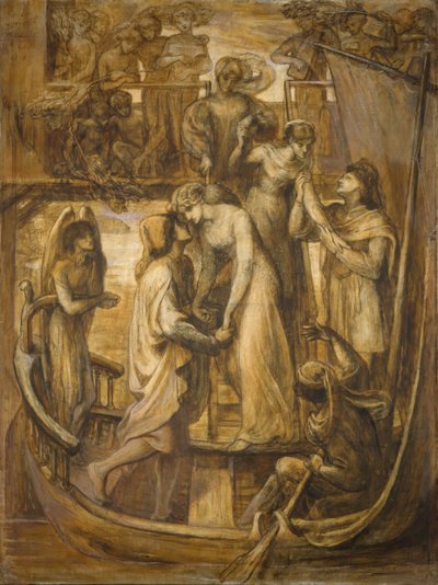 El barco del amor, 1881 de Dante Gabriel Rossetti