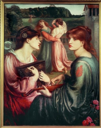 El prado del cenador de Dante Gabriel Charles Rossetti