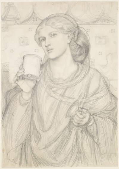 The Loving Cup - Estudio de composición de Dante Gabriel Rossetti