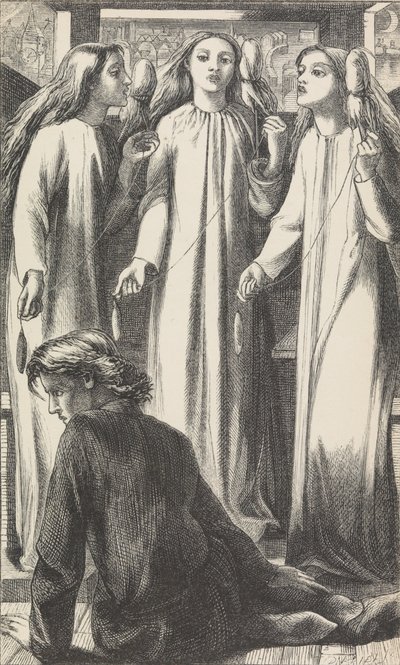 El maestro de música, 1855 de Dante Gabriel Rossetti