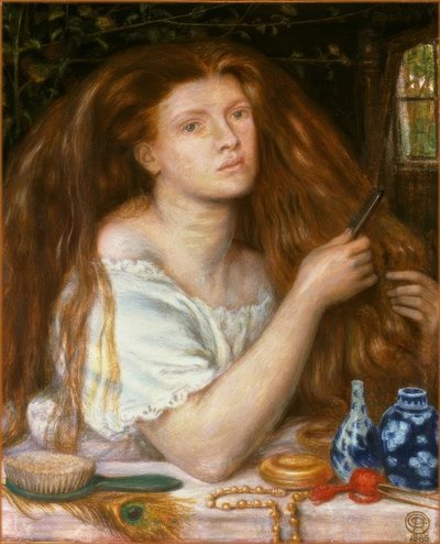 Mujer peinándose de Dante Gabriel Charles Rossetti