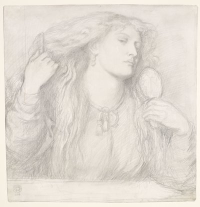 Mujer peinándose, Fanny Cornforth de Dante Gabriel Rossetti