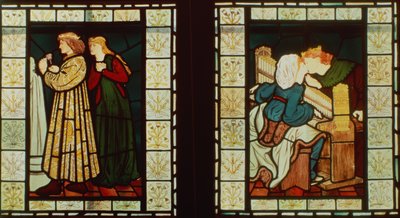 Luna de Miel del Rey René de Anjou, por Burne-Jones y Dante G. Rossetti, 1862 de Dante Gabriel and Burne Jones, Edward Rossetti