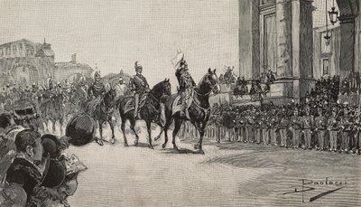 Desfile militar en Macao con motivo del cumpleaños del Rey Umberto I, 14 de marzo de Dante Paolocci