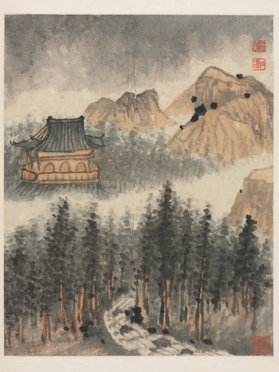 Reminiscencias del Río Qinhuai, Dinastía Qing de Daoji Shitao