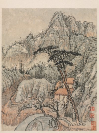 Reminiscencias del río Qinhuai, Dinastía Qing de Daoji Shitao