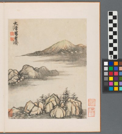 Reminiscencias del río Qinhuai, Dinastía Qing de Daoji Shitao