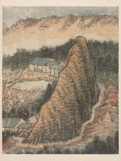 Reminiscencias del río Qinhuai, Dinastía Qing de Daoji Shitao