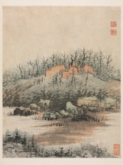 Reminiscencias del río Qinhuai, Dinastía Qing de Daoji Shitao