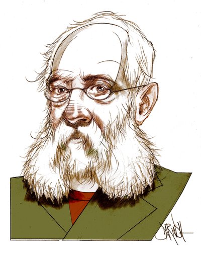 Ferdinand Petruccelli De Gattina , 2016 (dibujo digital a lápiz de color) de Dariush Radpour