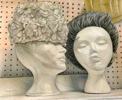 Hail To The Bigwigs, 2022 (lápiz sobre papel) de Darrell Windjack