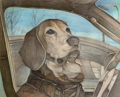Patience, 2021 (lápiz sobre papel) de Darrell Windjack
