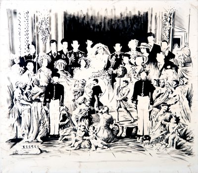 Balada de Carlos y Di, 2016 (óleo sobre lienzo) de Darren Coffield
